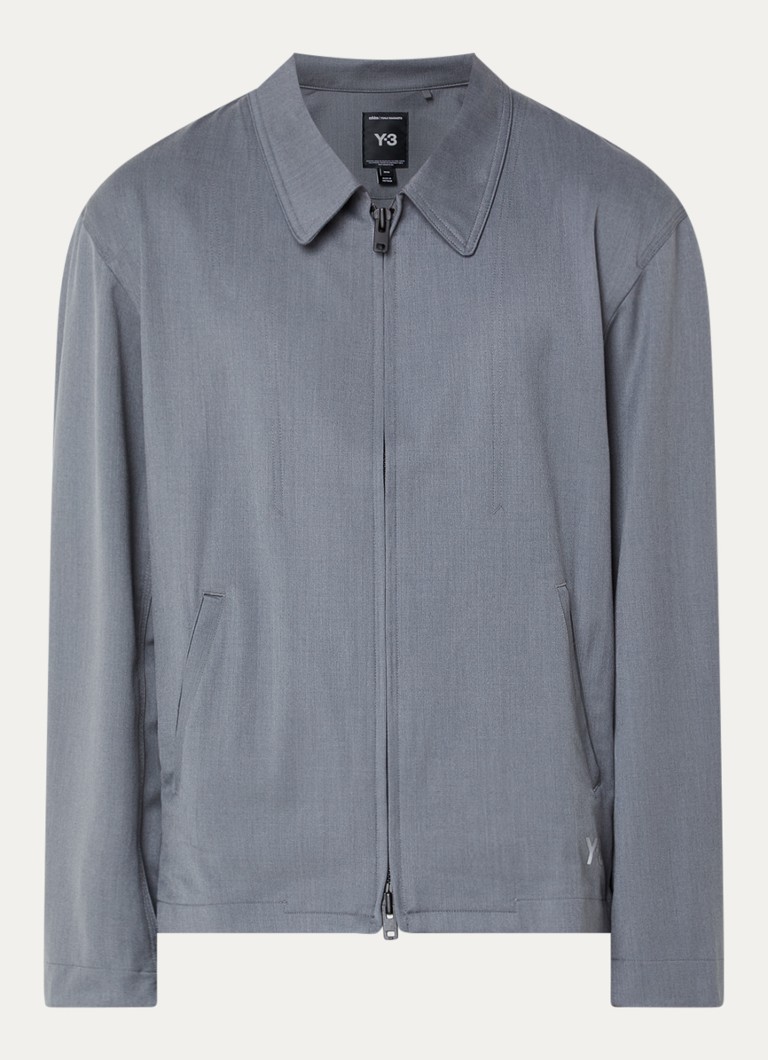 Y-3 Heren Jack in wolblend met steekzakken in de kleur Grijs, maat: XL