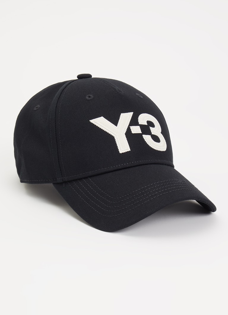 Y-3 Heren Pet met logoborduring in de kleur Zwart, maat: OS