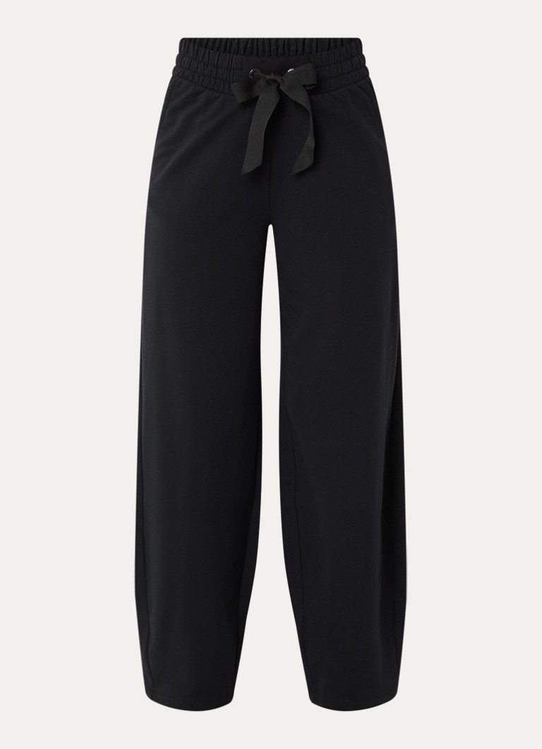 Goldbergh Dames Bellario high waist wide fit joggingbroek met steekzakken in de kleur Zwart, maat: S