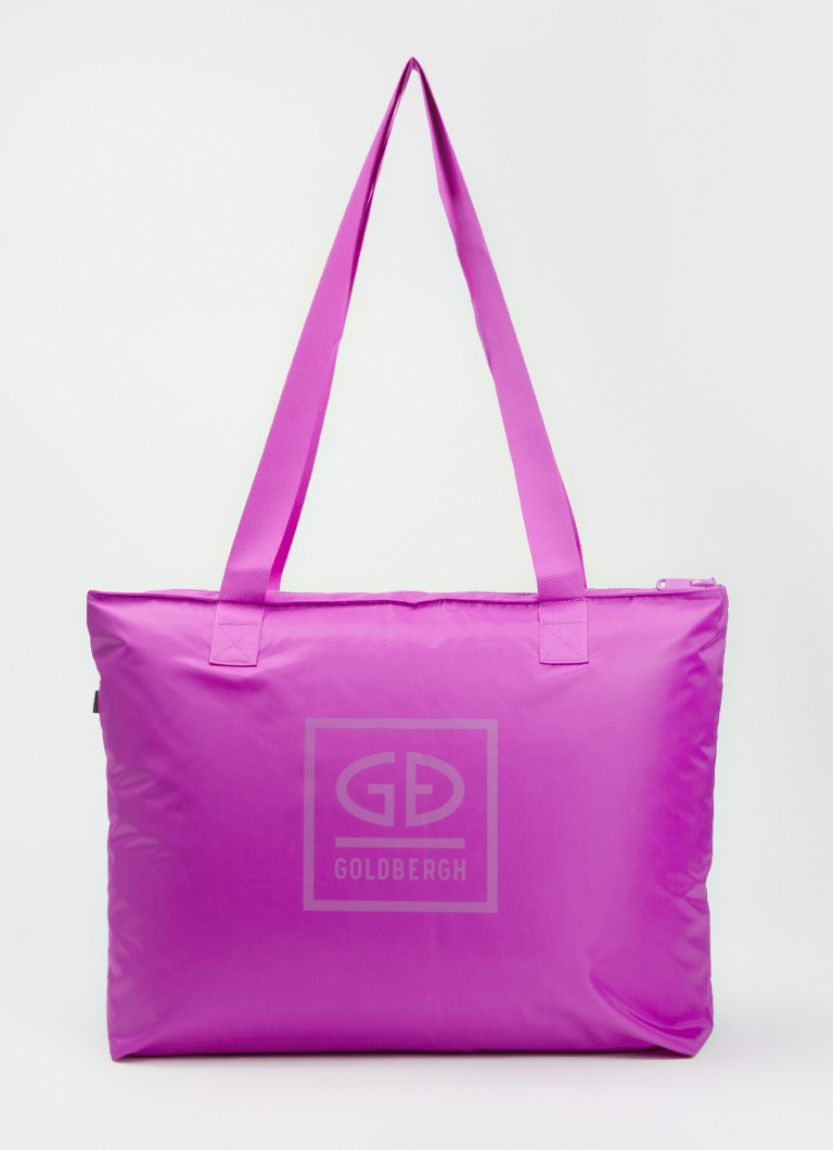 Goldbergh Dames Famous shopper met logo in de kleur Paars, maat: ONE SIZE