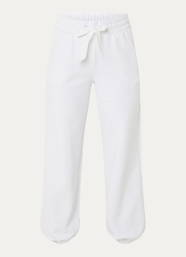 Goldbergh Dames High waist tapered fit joggingbroek met steekzakken in de kleur Wit, maat: L