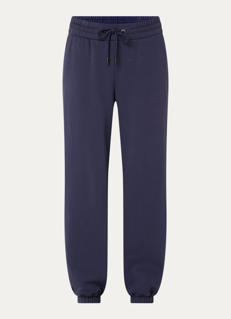 Goldbergh Dames Luma high waist tapered fit joggingbroek met steekzakken in de kleur Blauw, maat: S