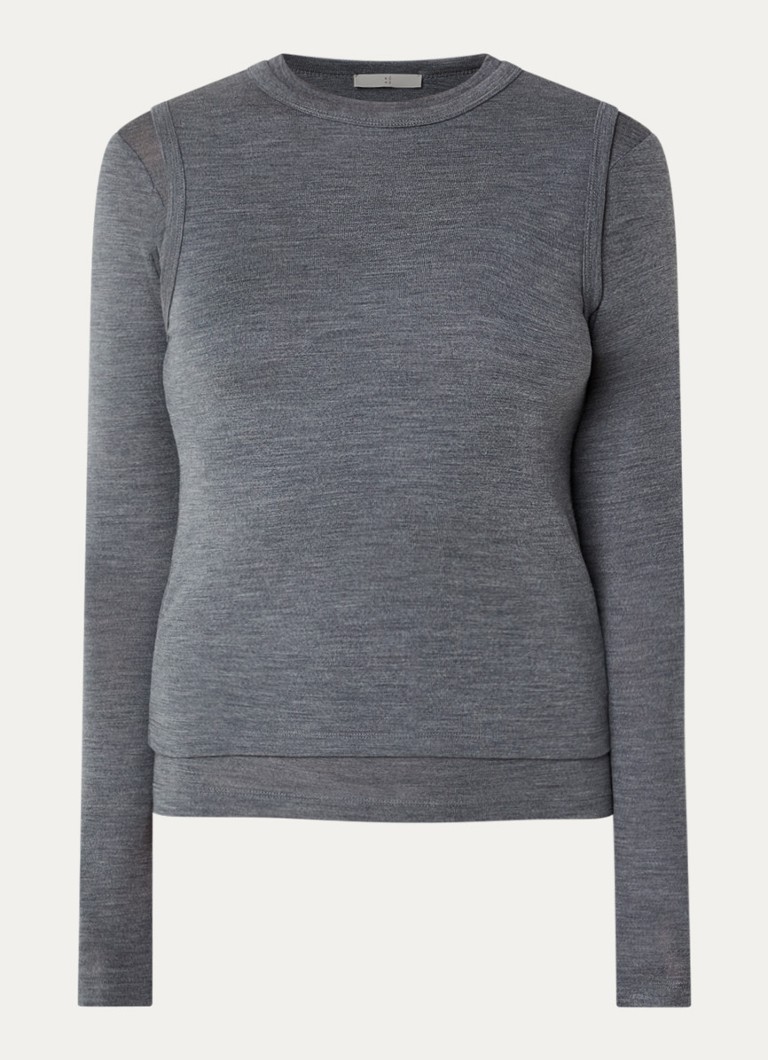 Burberry Dames Trui van wol met ronde hals in de kleur Grijs, maat: 40