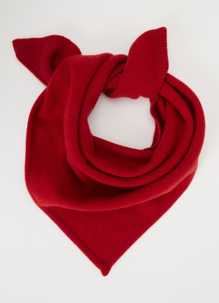 Róhe Dames Sjaal in kasjmierblend 100 x 45 cm in de kleur Rood, maat: One Size