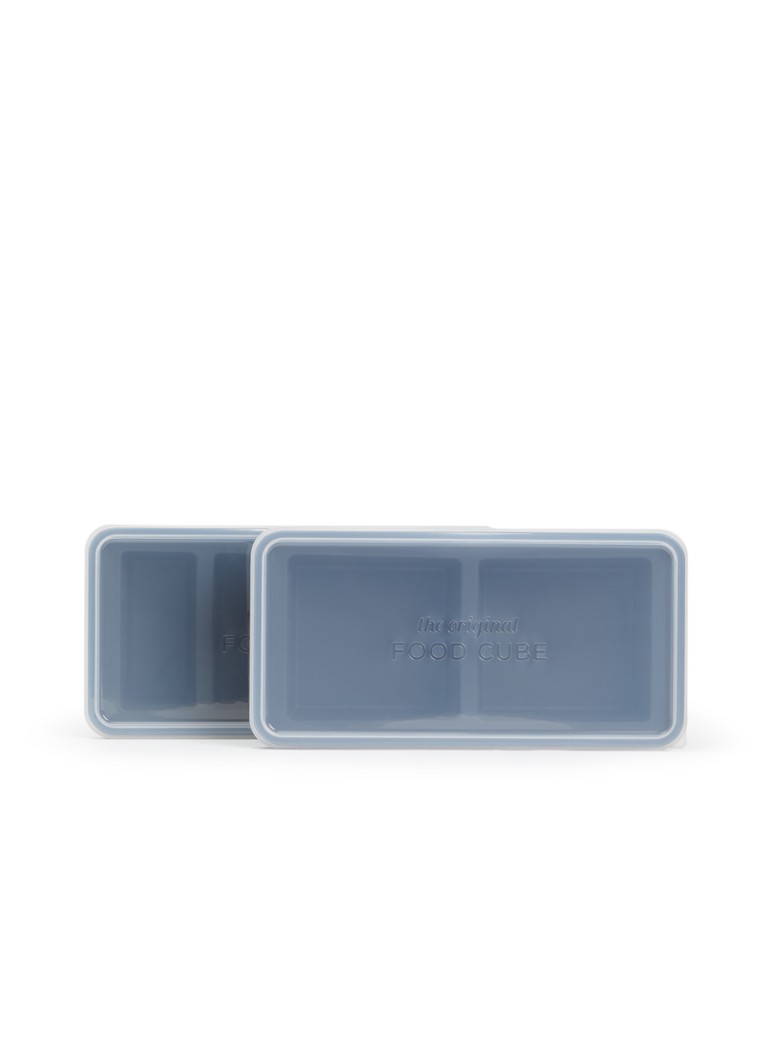 Original Food Cube Mealprep bak set van 2 - 4 x 0,25 l en 2 x 0,5 l Donkergrijs - Deal