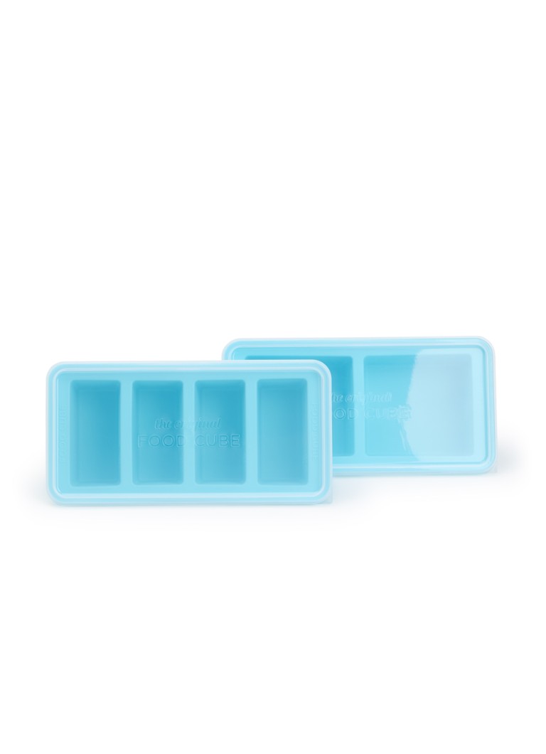 Original Food Cube Mealprep bak set van 2 - 4 x 0,25 l en 2 x 0,5 l Aquablauw - Deal