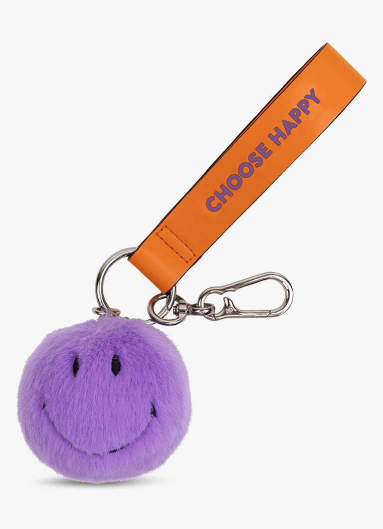 Bon Ton Toys Dames Smiley fuzzy tasbedel in de kleur Paars, maat: 7 CM