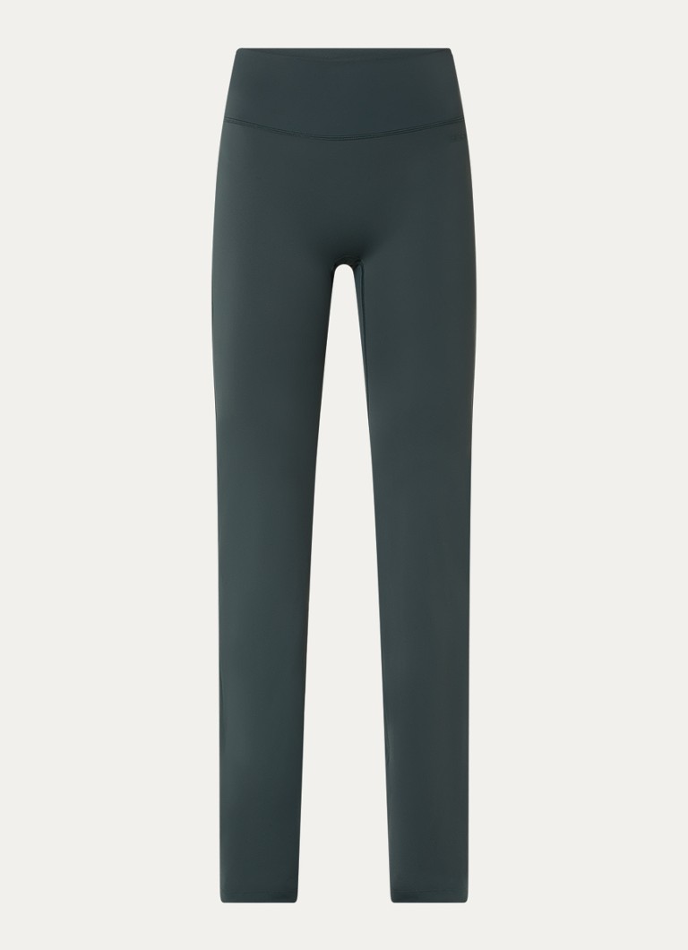 Björn Borg Dames High waist trainingslegging met logo in de kleur Bronsgroen, maat: XS