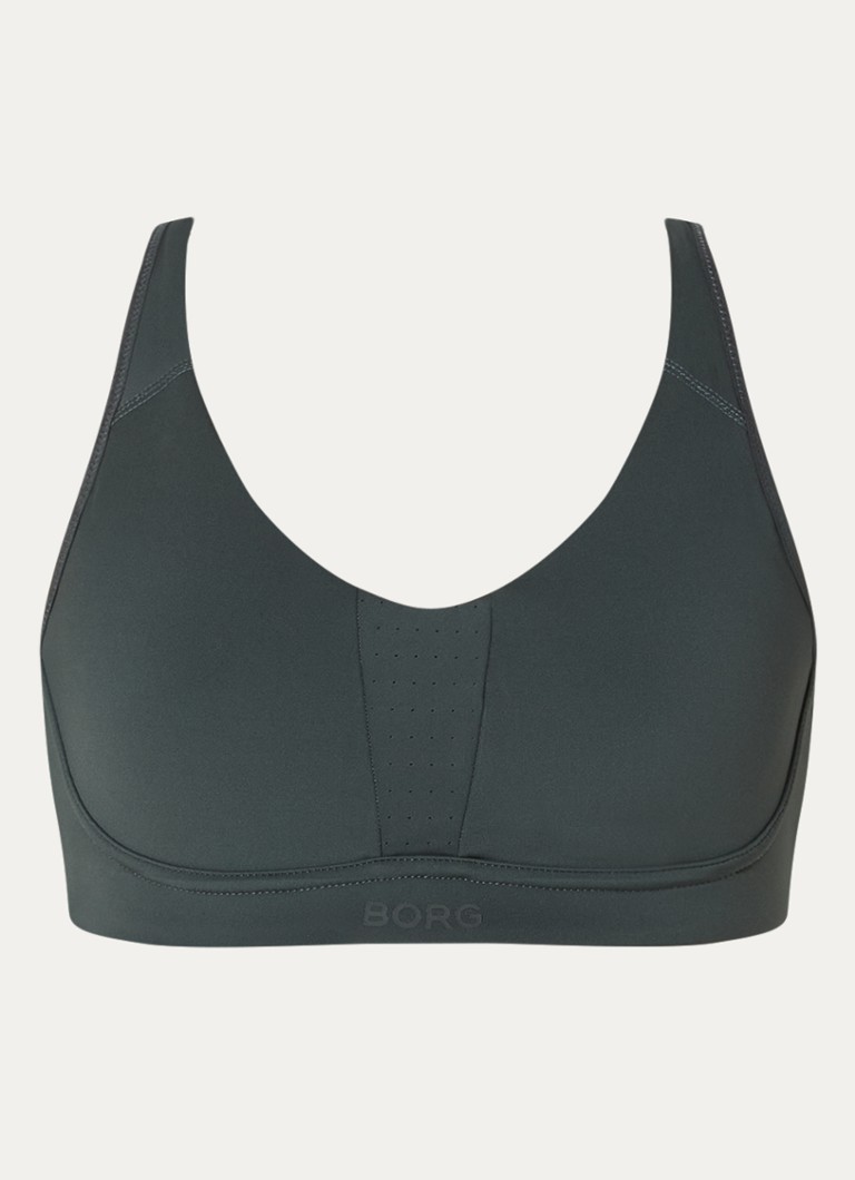 Björn Borg Dames Sport bh met medium support in de kleur Bronsgroen, maat: S