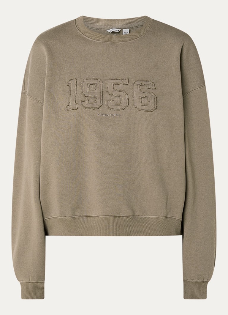 Björn Borg Dames Sweater met borduring in de kleur Lichtbruin, maat: XS