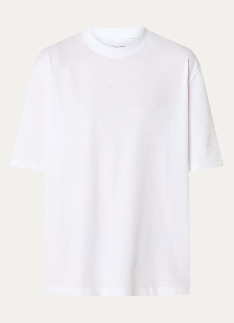 Björn Borg Dames T-shirt met logoprint in de kleur Wit, maat: L