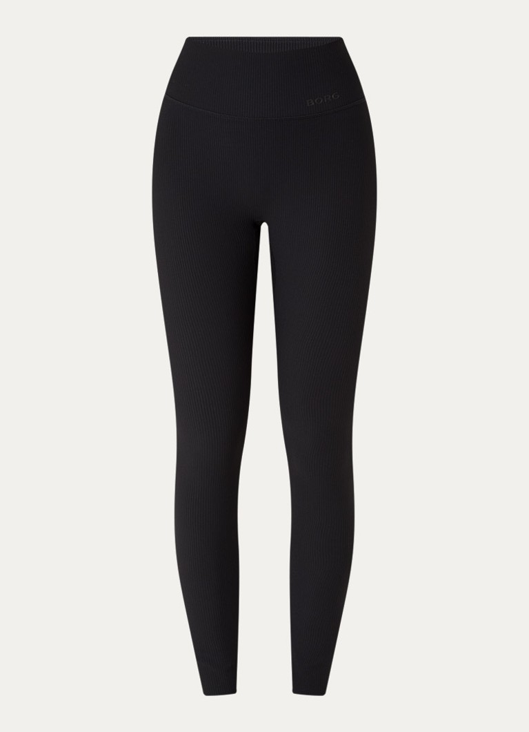 Björn Borg Dames High waist skinny fit trainingslegging met logo in de kleur Zwart, maat: XS