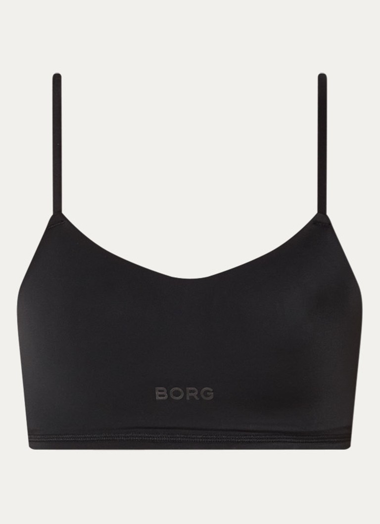 Björn Borg Dames Studio sport bh met light support in de kleur Zwart, maat: XS