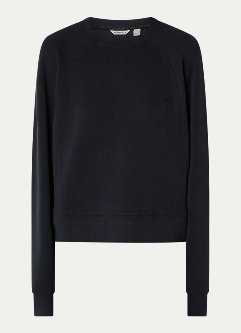 Björn Borg Dames Sweater met logo in de kleur Zwart, maat: L