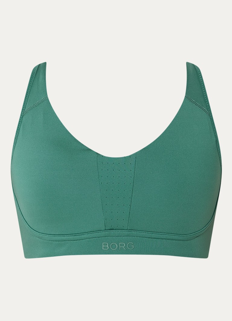 Björn Borg Dames Sport bh met medium support in de kleur Groen, maat: S