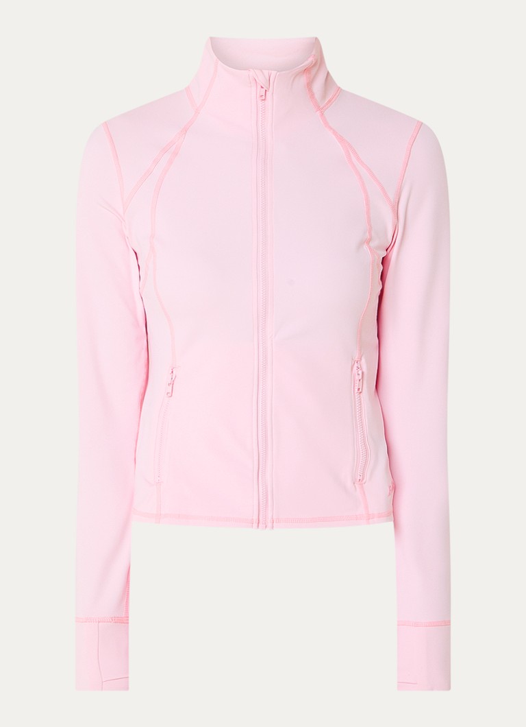 Björn Borg Dames Sweatvest met logo en ritszakken in de kleur Lichtroze, maat: XS