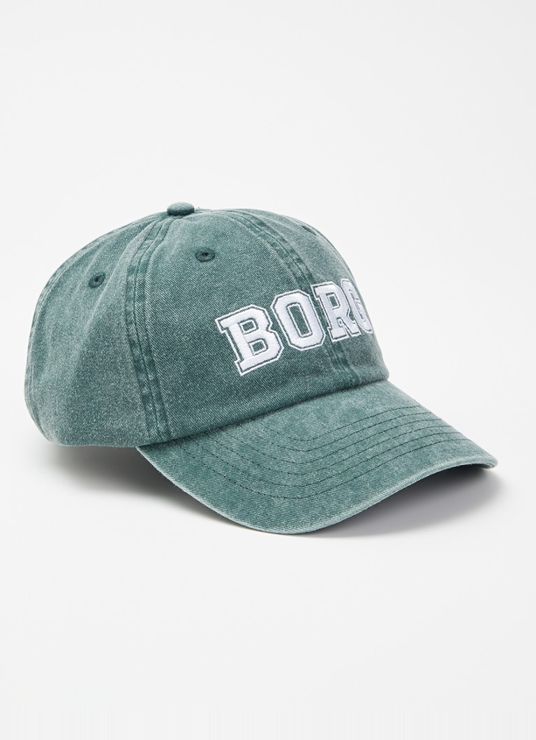 Björn Borg Dames Pet van denim met logoborduring in de kleur Donkergroen, maat: 58
