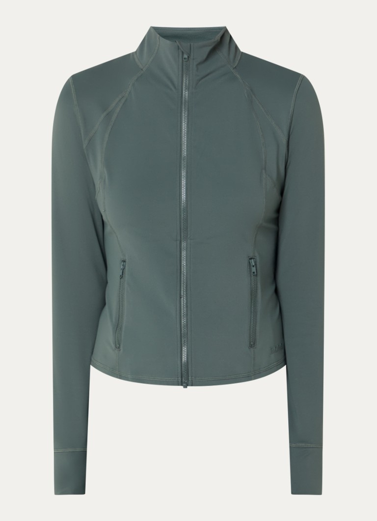 Björn Borg Dames Sweatvest met logo en ritszakken in de kleur Groen, maat: L