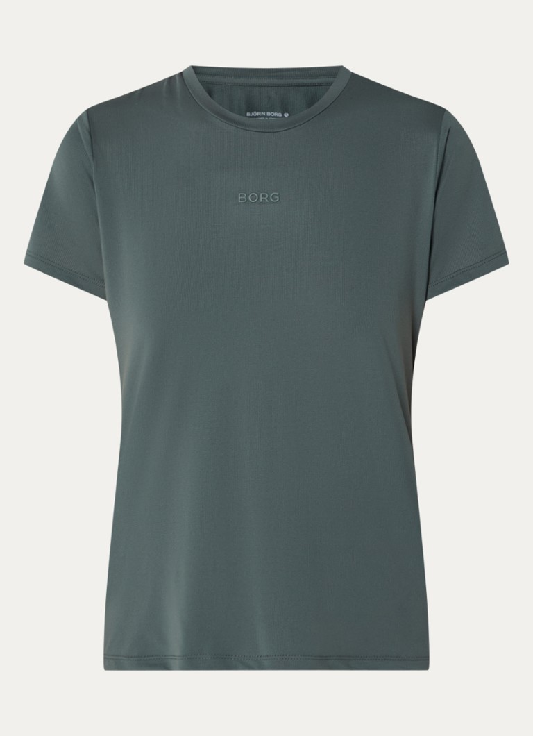 Björn Borg Dames T-shirt met logo in de kleur Groen, maat: S