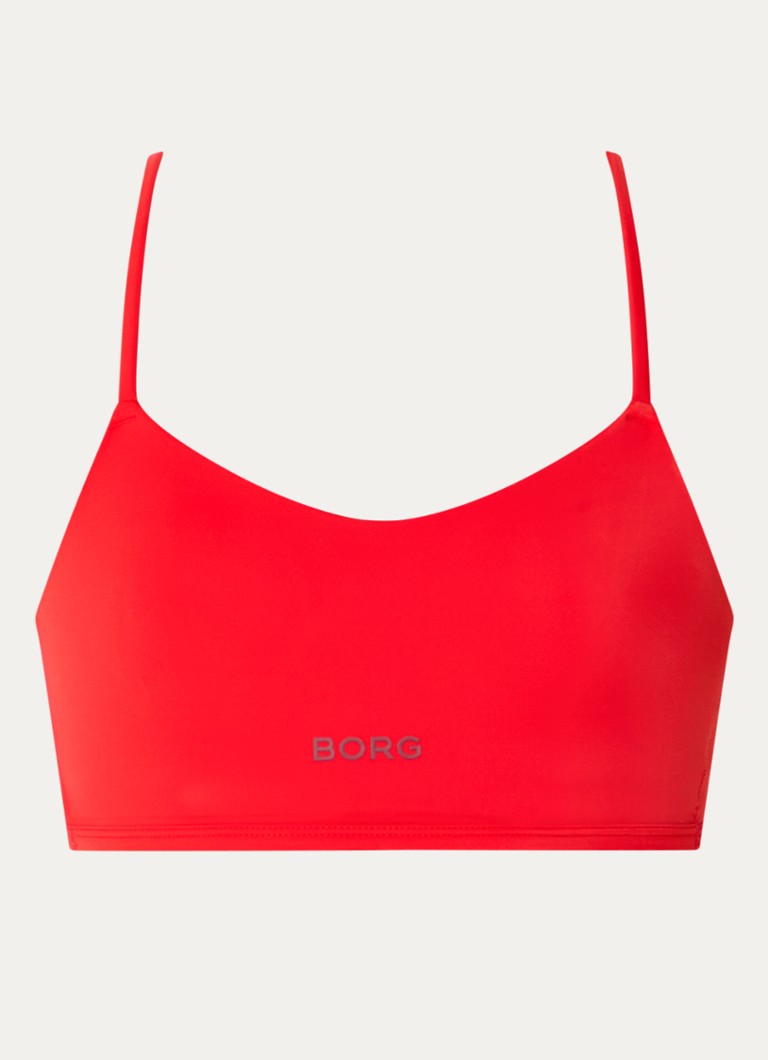 Björn Borg Dames Studio sport bh met medium support in de kleur Rood, maat: S