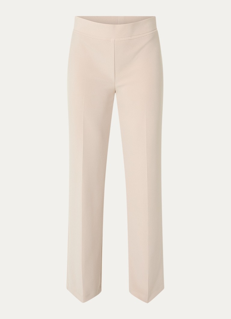 Joseph Ribkoff Dames High waist straight fit pantalon met persplooi in de kleur Creme