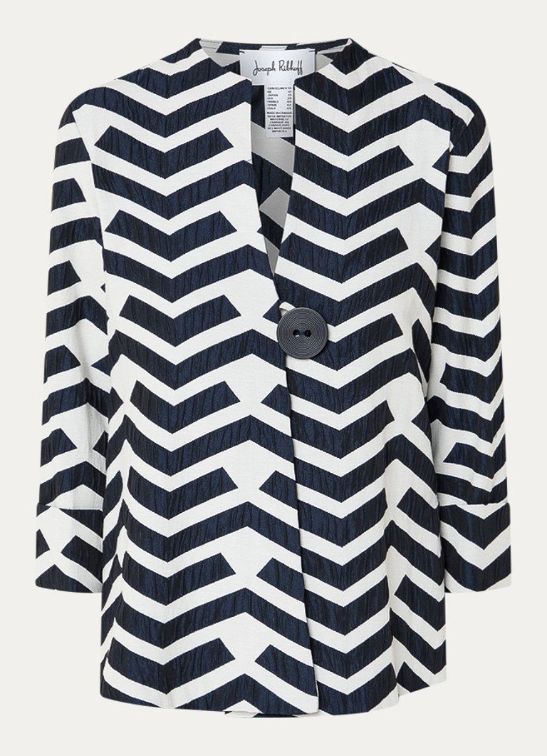 Joseph Ribkoff Dames Tuniek met structuur en grafische print in de kleur Wit