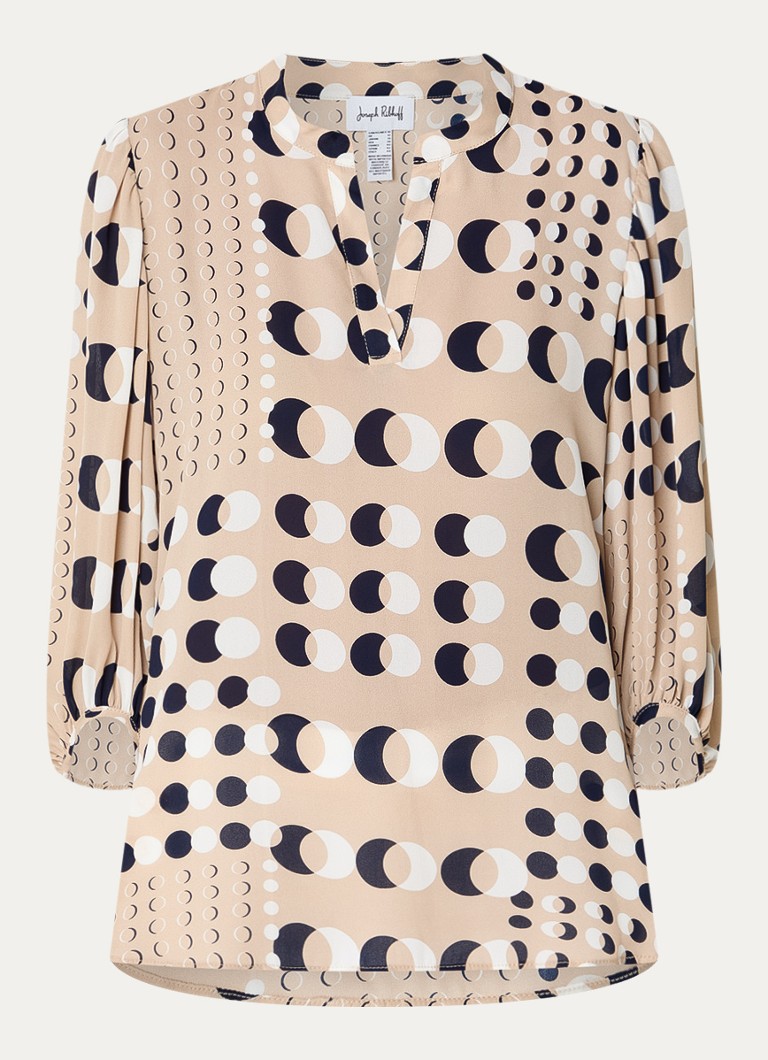 Joseph Ribkoff Dames Tuniek met print en V-hals in de kleur Khaki