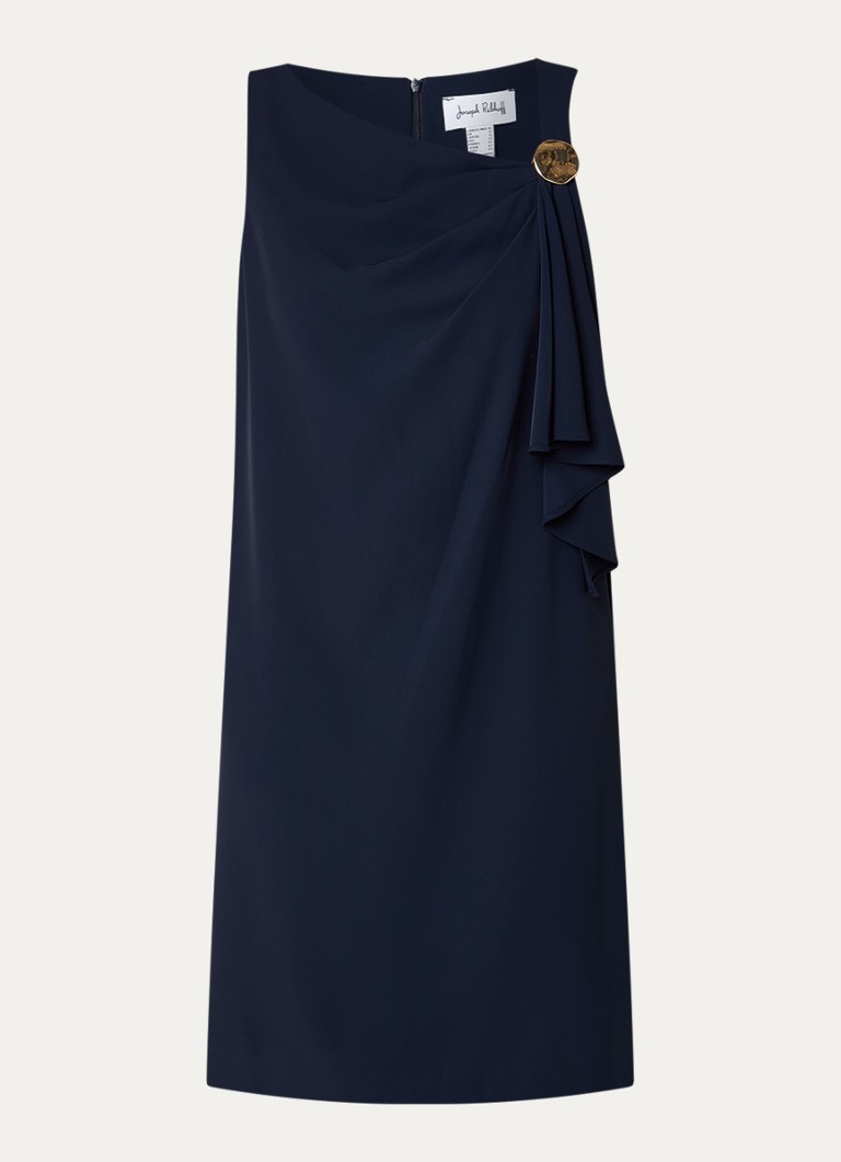 Joseph Ribkoff Dames Mini jurk met asymmetrische hals in de kleur Donkerblauw