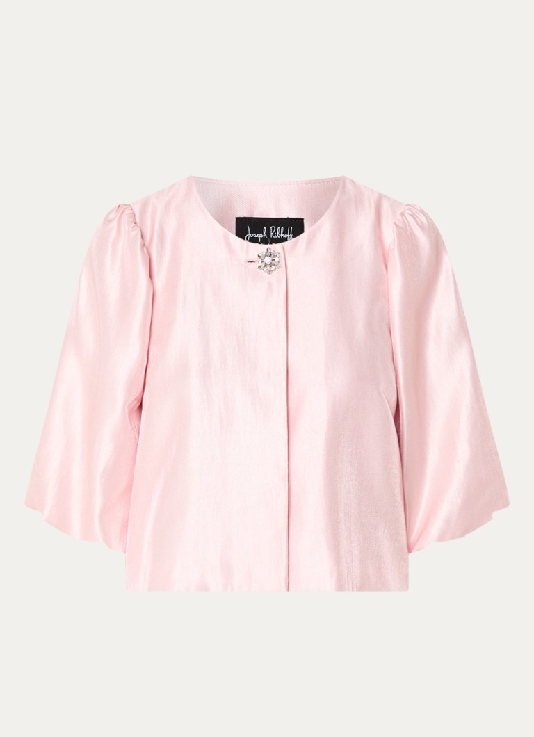 Joseph Ribkoff Dames Blouse met pofmouw en strass in de kleur Lichtroze