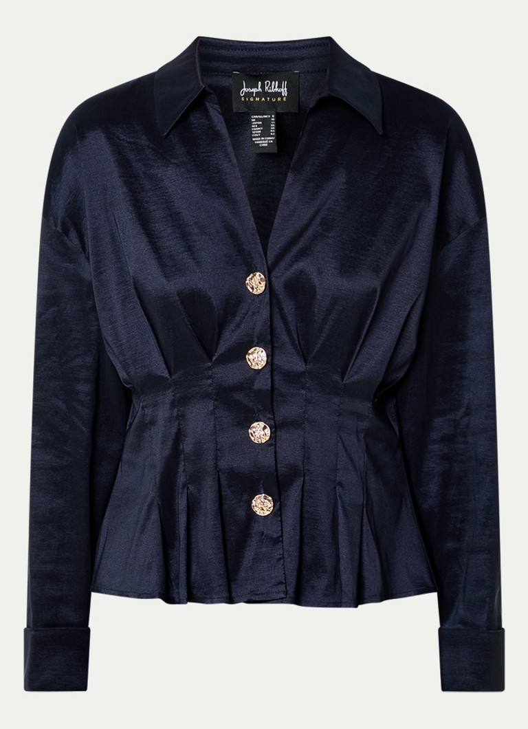 Joseph Ribkoff Dames Blouse met plooidetail in de kleur Donkerblauw