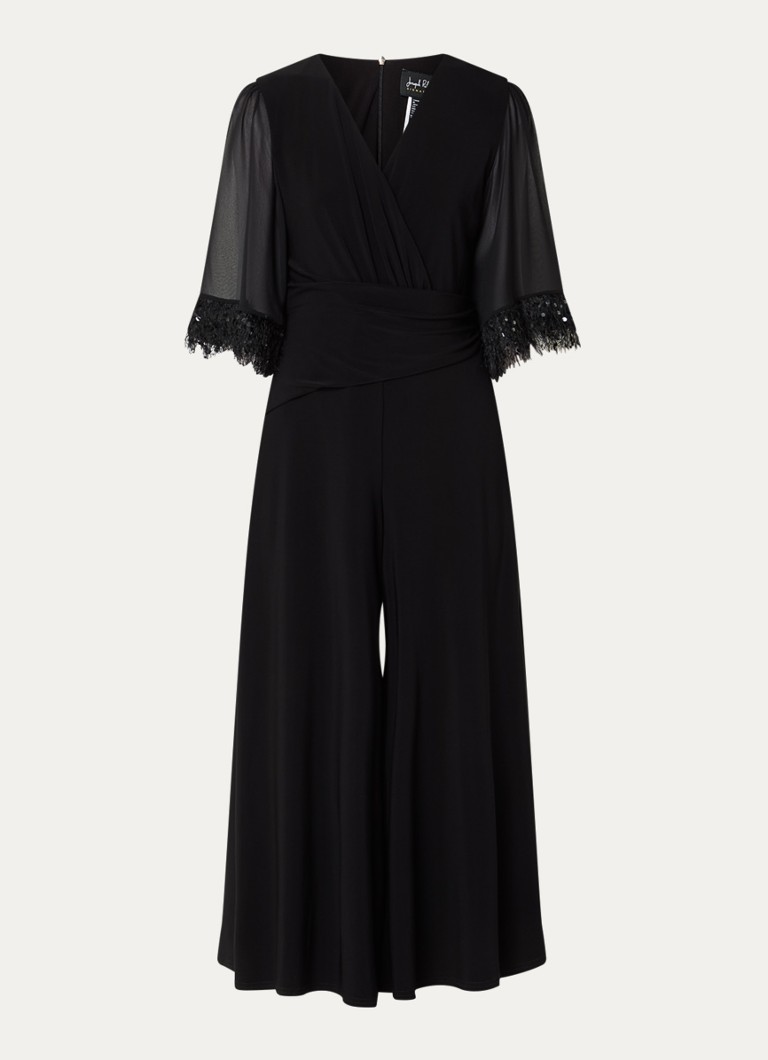 Joseph Ribkoff Dames Wide fit jumpsuit met plooidetail in de kleur Zwart