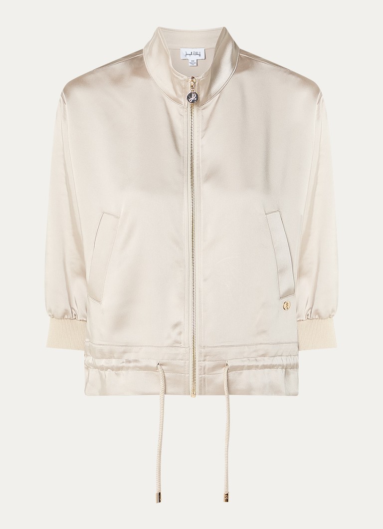 Joseph Ribkoff Dames Sweatvest met steekzakken en trekkoord in de kleur Beige