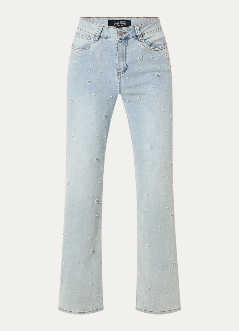 Joseph Ribkoff Dames High waist flared jeans met gekleurde wassing en strass in de kleur Indigo