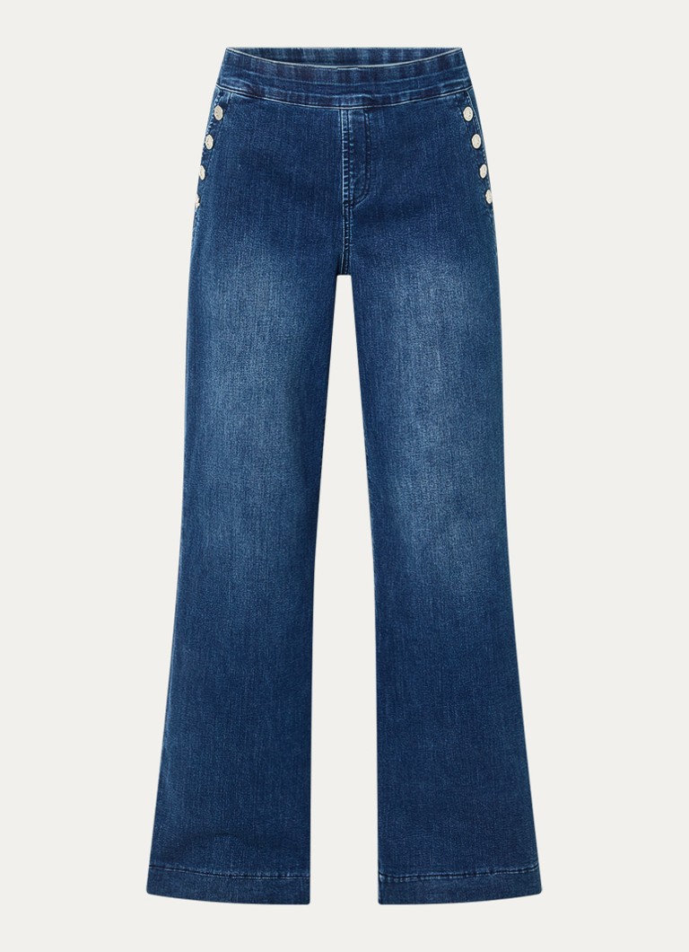 Joseph Ribkoff Dames High waist flared jeans met donkere wassing in de kleur Indigo