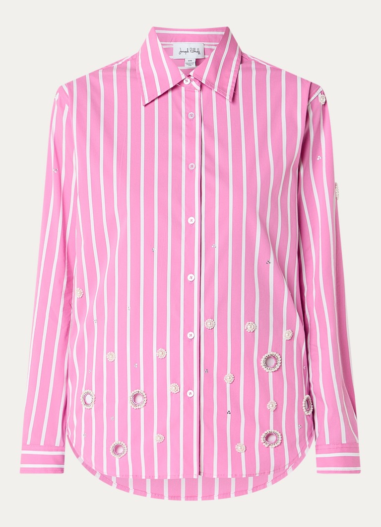 Joseph Ribkoff Dames Blouse met streepprint en strass in de kleur Roze