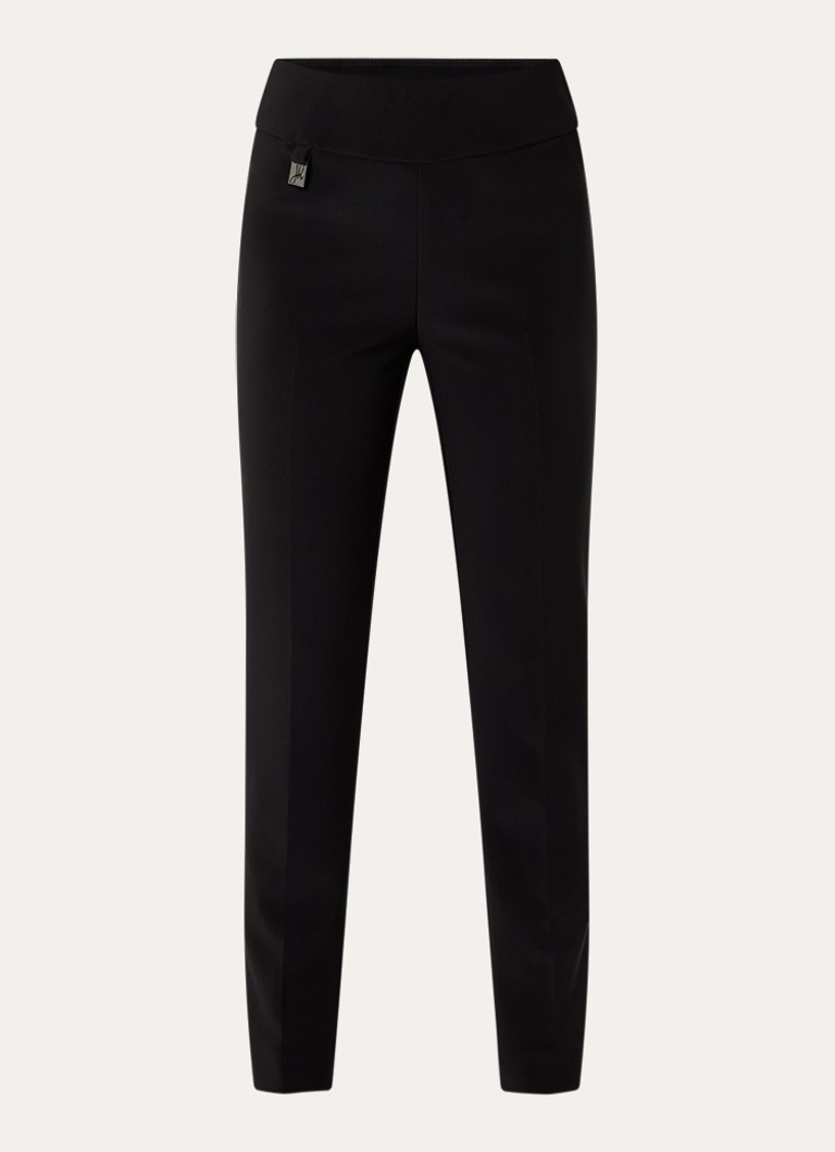 Joseph Ribkoff Dames High waist tapered fit pantalon met persplooi in de kleur Zwart