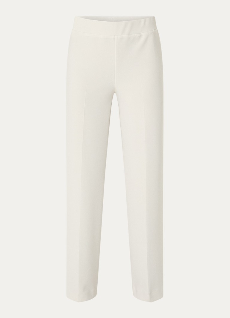 Joseph Ribkoff Dames High waist straight fit pantalon met persplooi in de kleur Creme