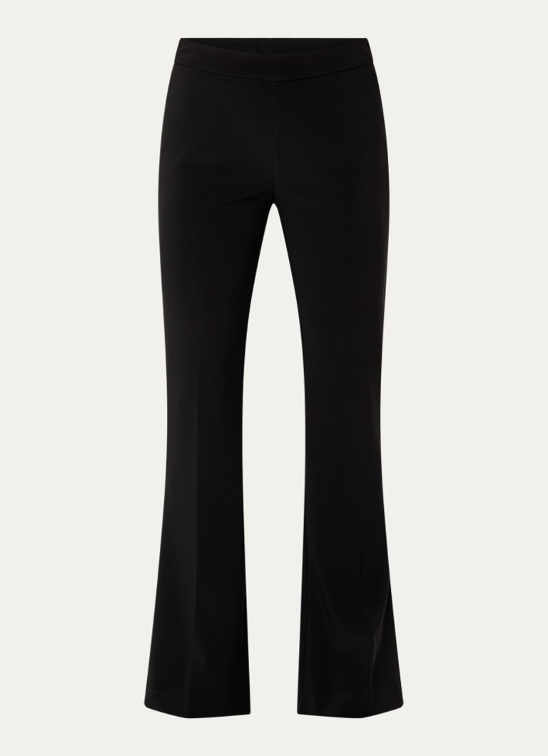 Joseph Ribkoff Dames High waist flared fit pantalon met persplooi in de kleur Zwart