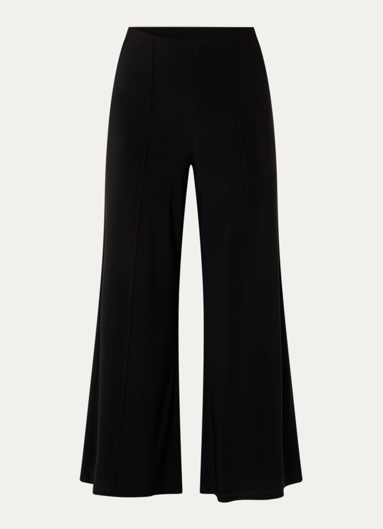 Joseph Ribkoff Dames High waist wide fit broek met siernaad in de kleur Zwart