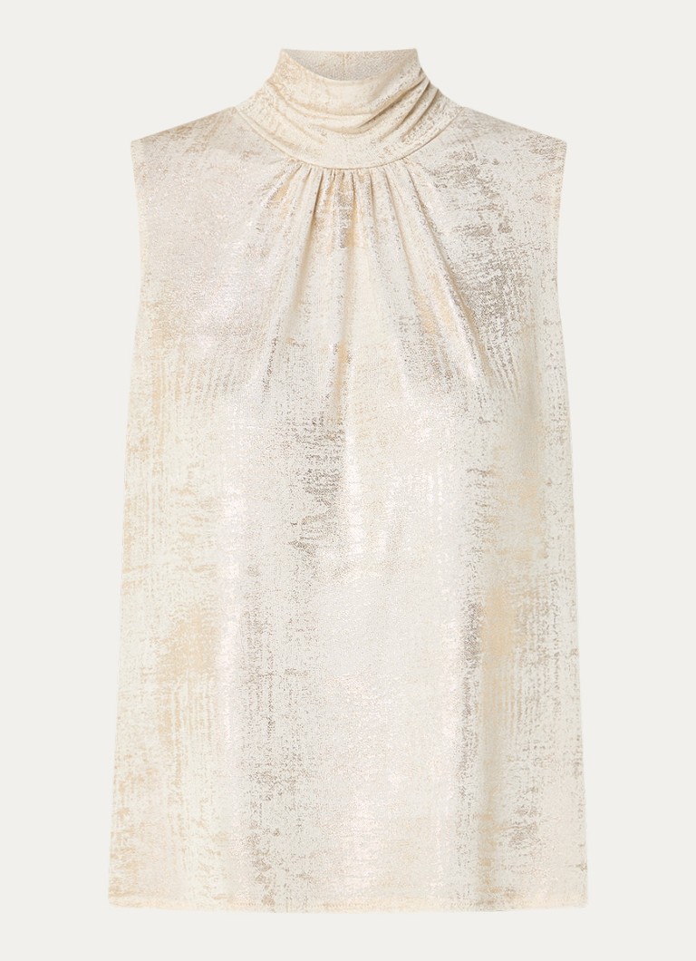 Joseph Ribkoff Dames Top met lurex en plooidetail in de kleur Gebroken wit