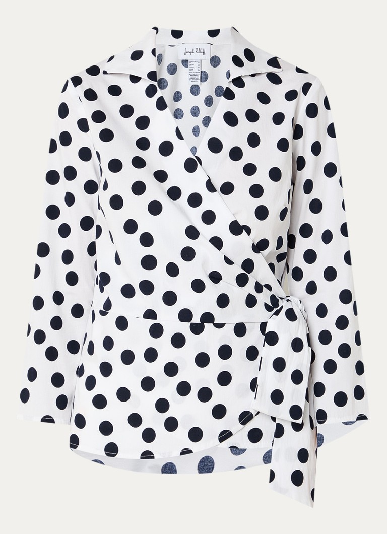 Joseph Ribkoff Dames Tuniek met stippenprint in de kleur Wit