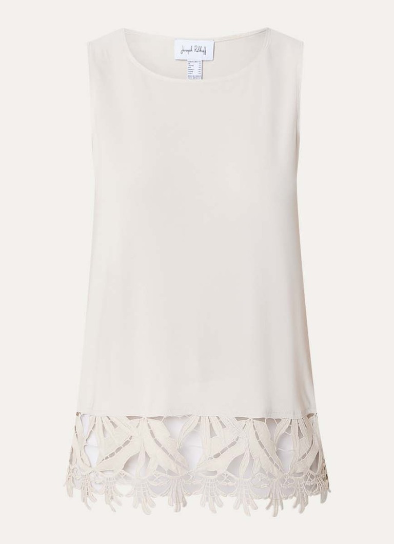 Joseph Ribkoff Dames Tanktop met details van kant in de kleur Beige