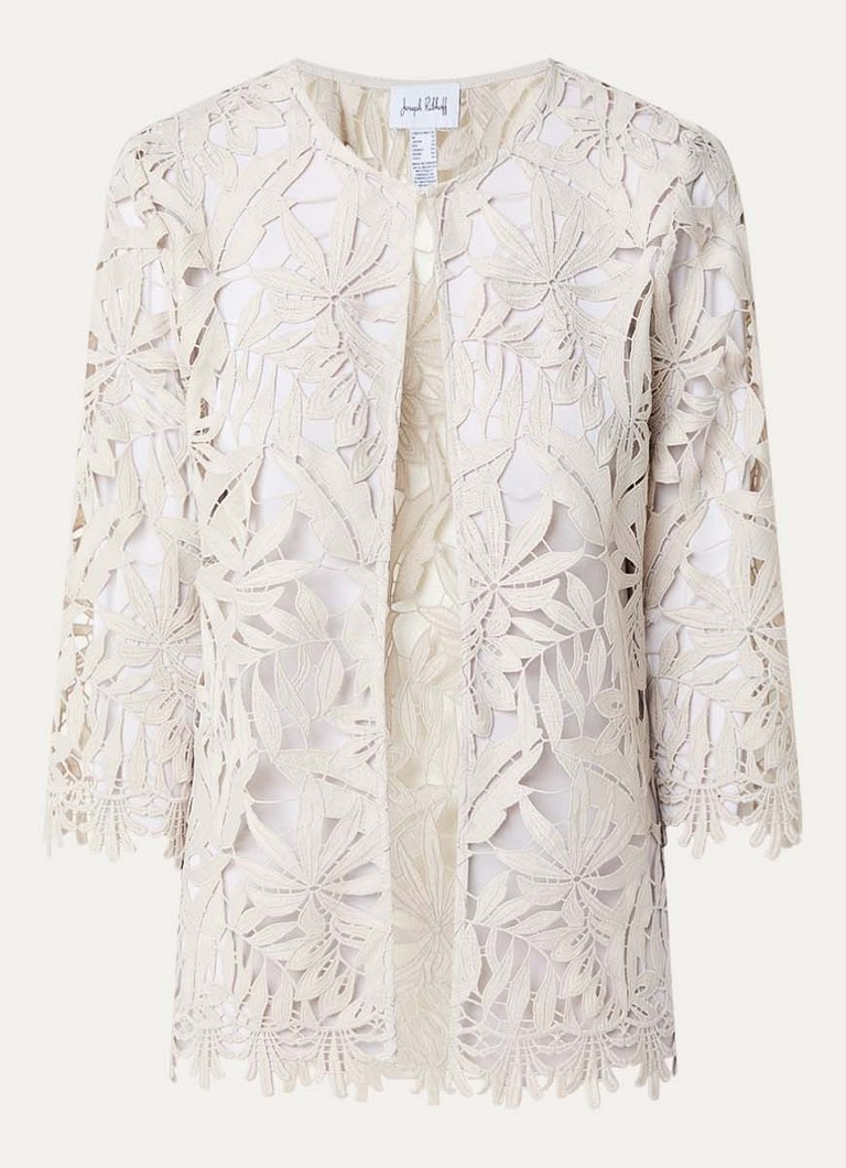 Joseph Ribkoff Dames Semi-transparant jack van kant in de kleur Beige