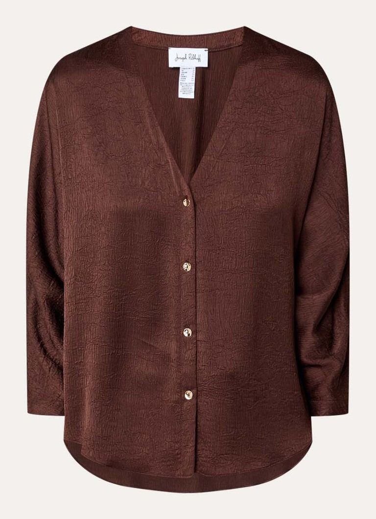 Joseph Ribkoff Dames Blouse met structuur in de kleur Kastanjebruin
