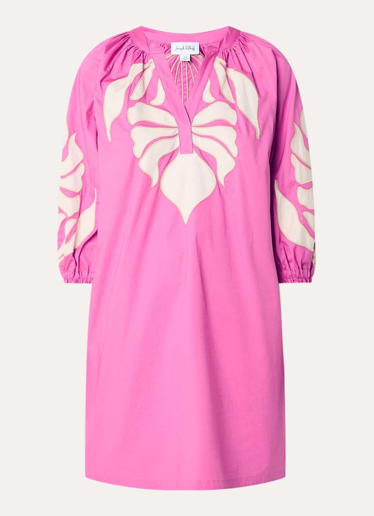 Joseph Ribkoff Dames Mini tuniekjurk met applicatie in de kleur Fuchsia