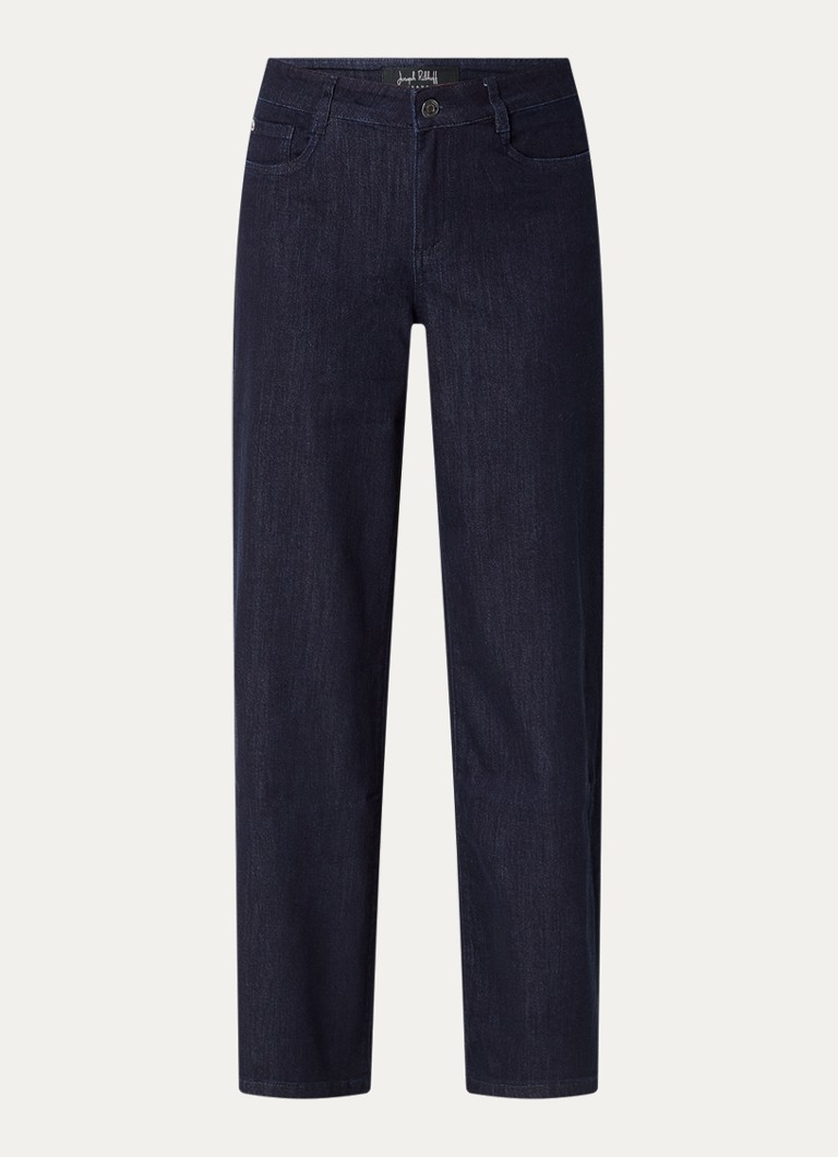 Joseph Ribkoff Dames High waist loose fit jeans met lichte wassing in de kleur Donkerblauw