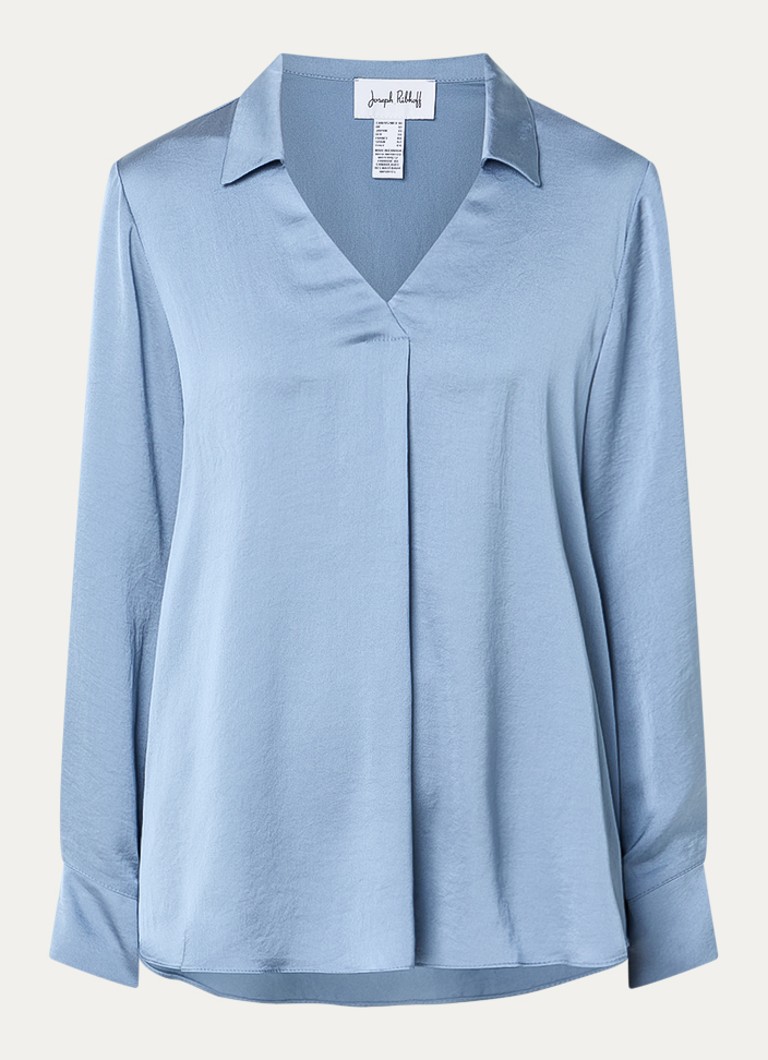 Joseph Ribkoff Dames Blouse met kraag in de kleur Staalblauw