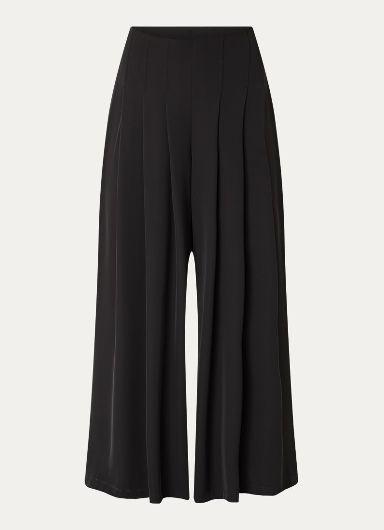 Joseph Ribkoff Dames High waist wide fit palazzo broek met plooidetail in de kleur Zwart