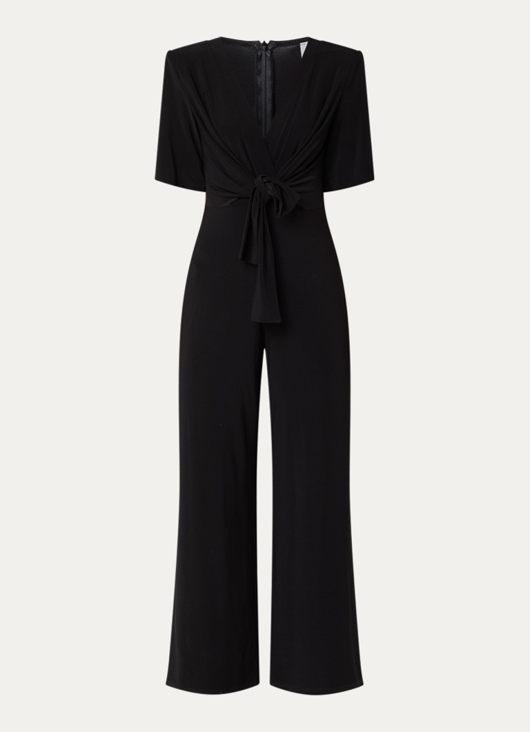 Joseph Ribkoff Dames Wide fit jumpsuit met strikdetail in de kleur Zwart
