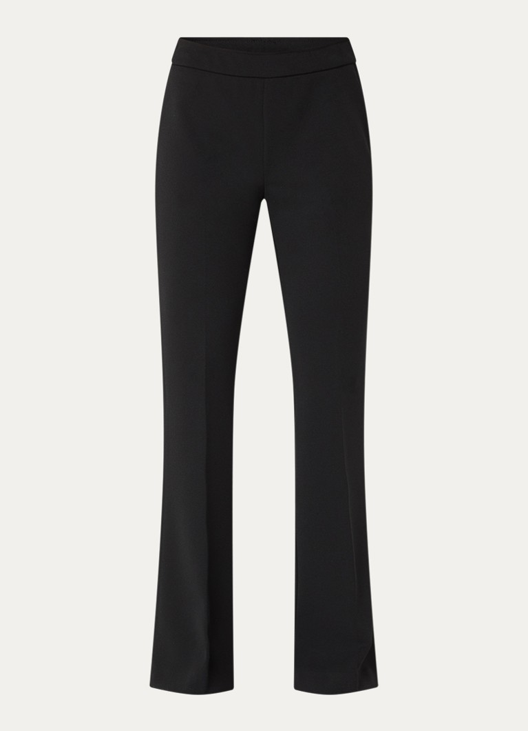 Joseph Ribkoff Dames High waist flared fit broek met stretch in de kleur Zwart